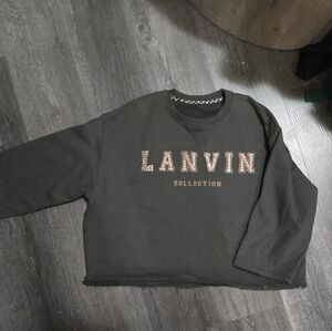 LANVIN Sweatshirt with Embellished Logo